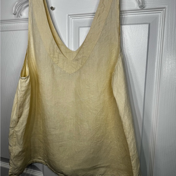 Flax linen cream tank top medium - Picture 8 of 8